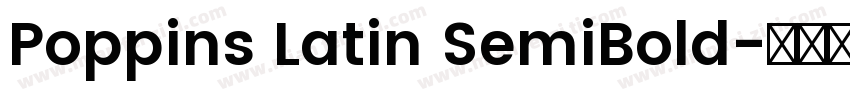 Poppins Latin SemiBold字体转换